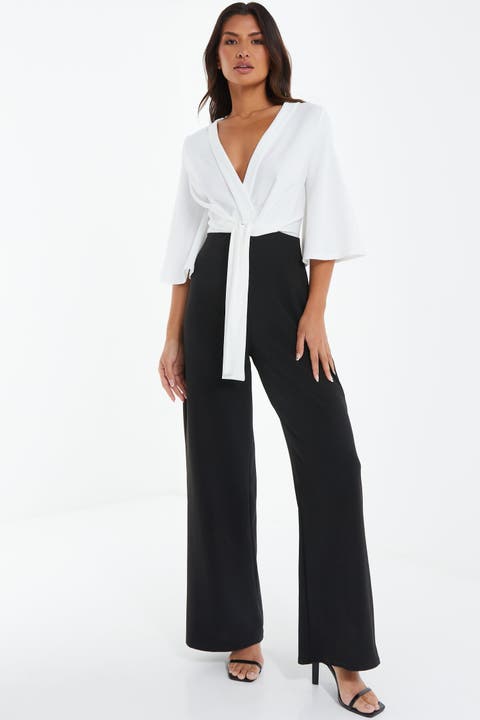 Two Toned Scuba Crepe Jumpsuit