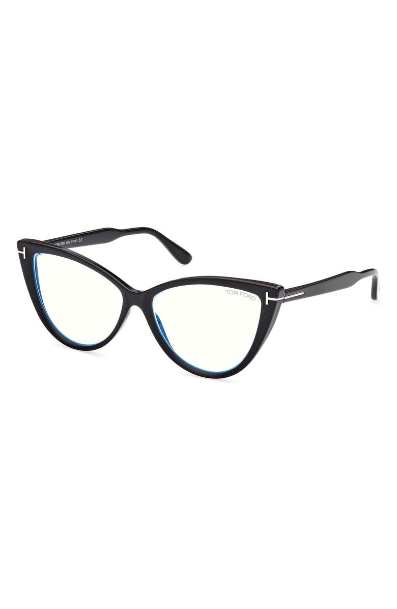 TOM FORD 56mm Blue Light Blocking Glasses, Alternate, color, 
