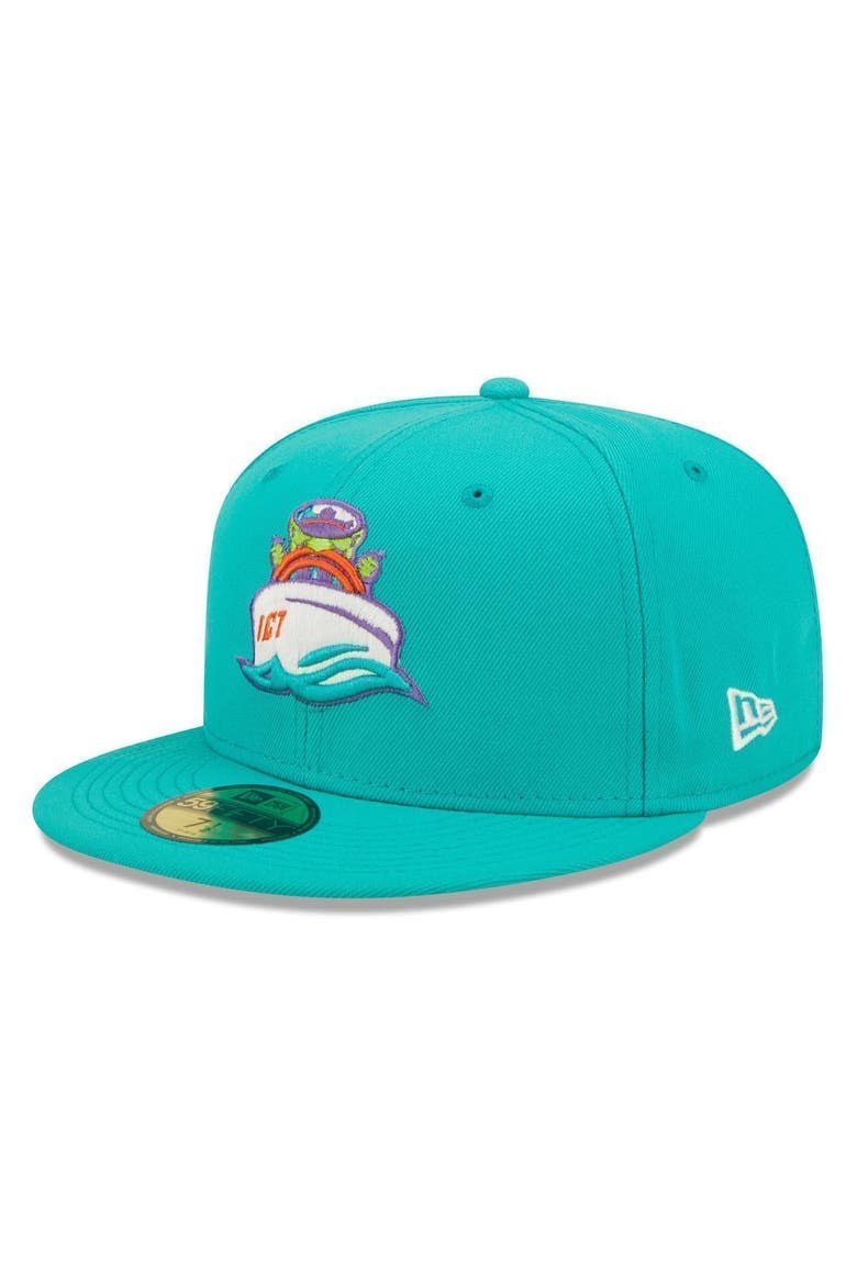 Men's New Era Turquoise Wichita Wind Surge Theme Night 59FIFTY Fitted Hat, Main, color, Turquoise
