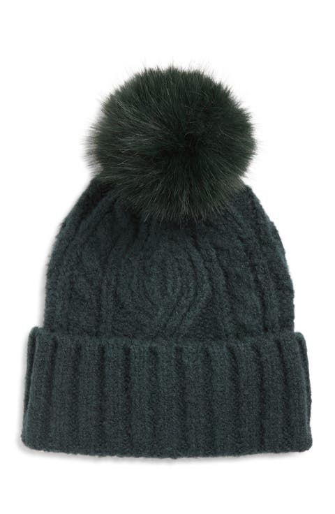 Cable Stitch Pom Beanie