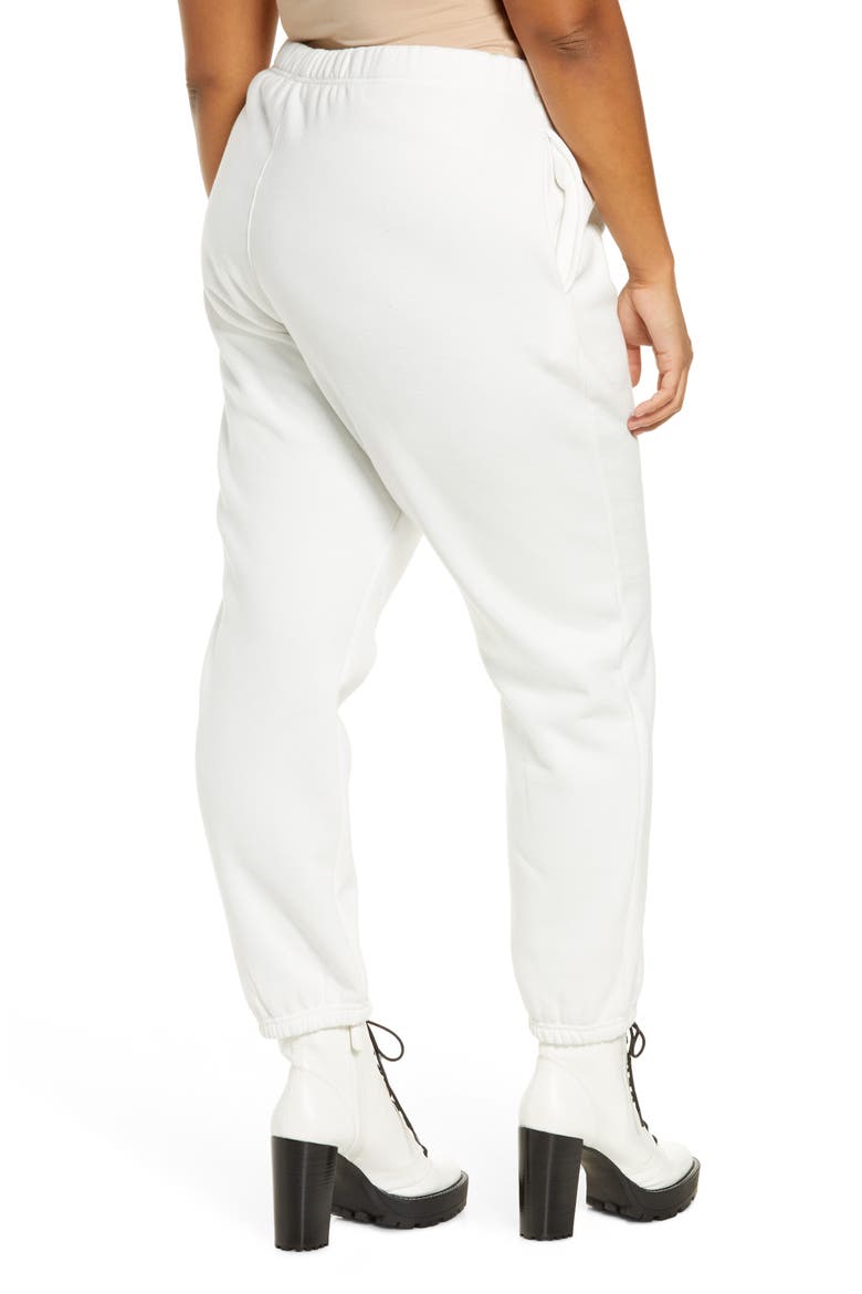 x Lori Harvey Fleece Sweatpants, Alternate, color, WHITE