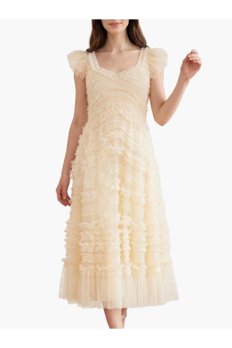 Amara Backless Dress, Main, color, Lemon Sorbet