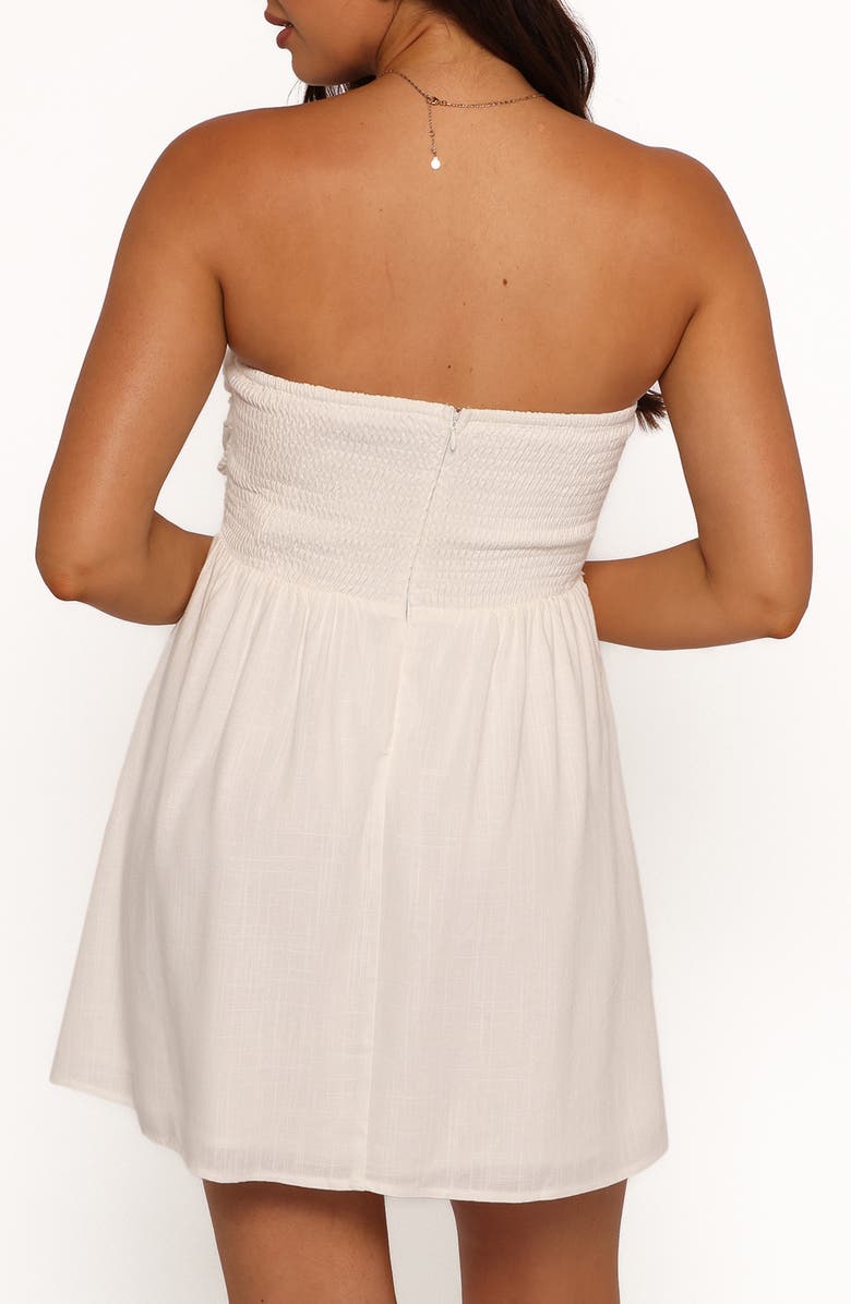 Petal & Pup Katy Strapless Linen Blend Minidress, Alternate, color,