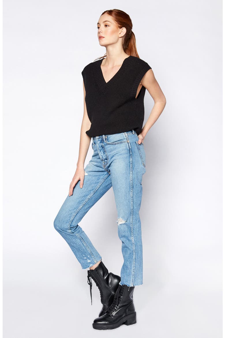Eve High Waist Slim Straight Leg Jeans, Alternate, color, RIVERSIDE