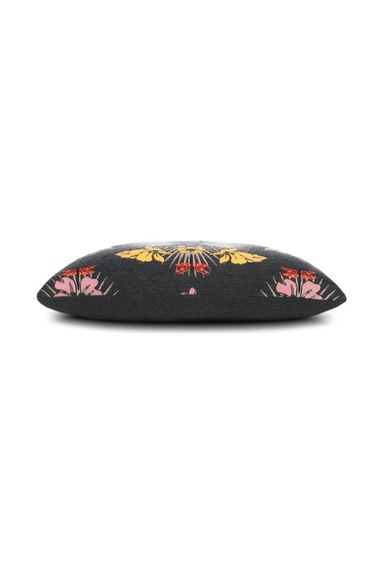 Honey Bee Jacquard Chenille accented Indoor & Outdoor Woven Accent Pillow, Alternate, color, Multi