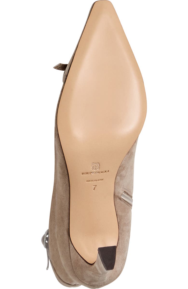 Bruno Magli Addison Belt Detail Bootie, Alternate, color, Taupe Suede
