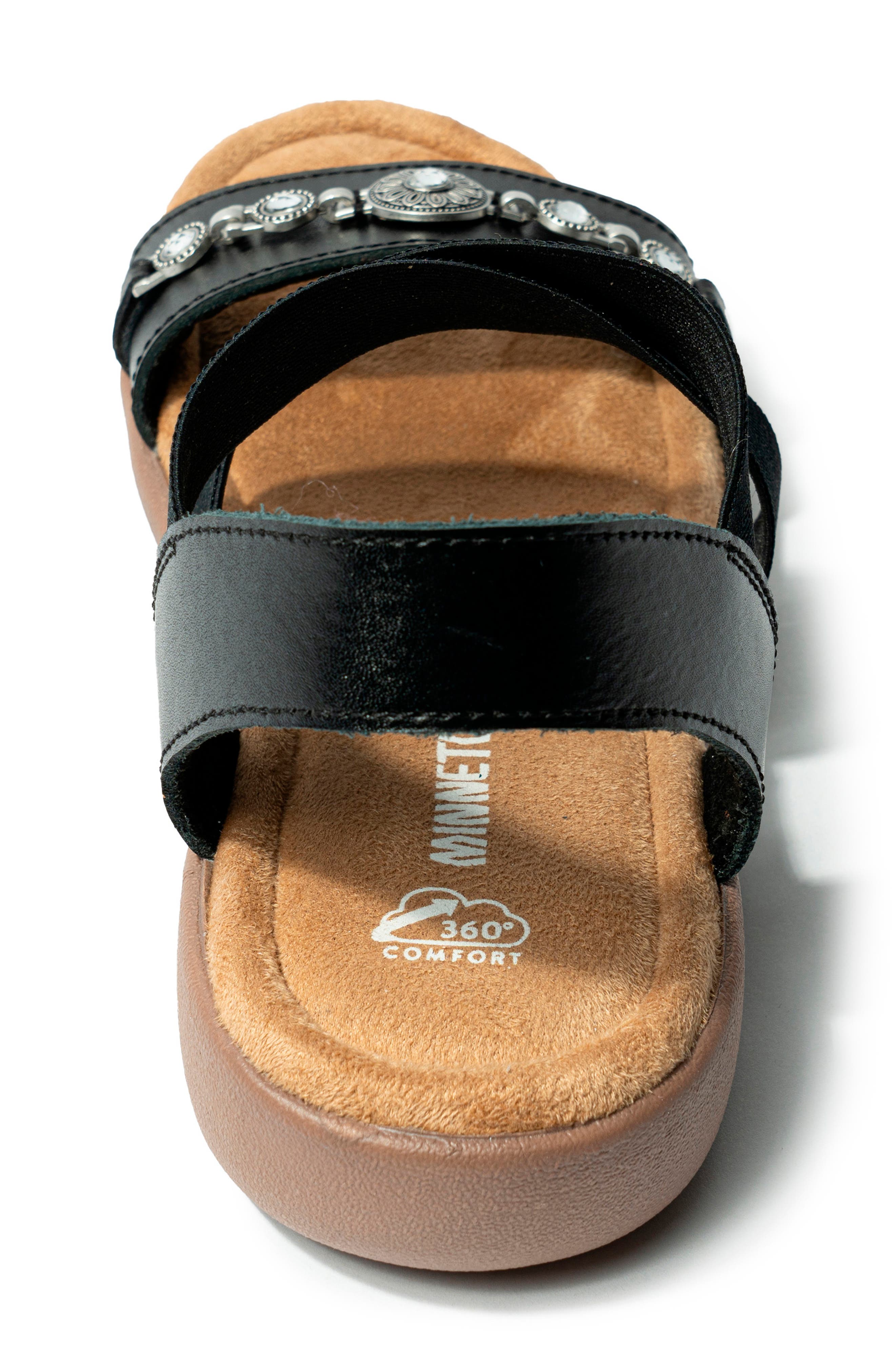 Minnetonka Brida Sandal, Alternate, color, Black