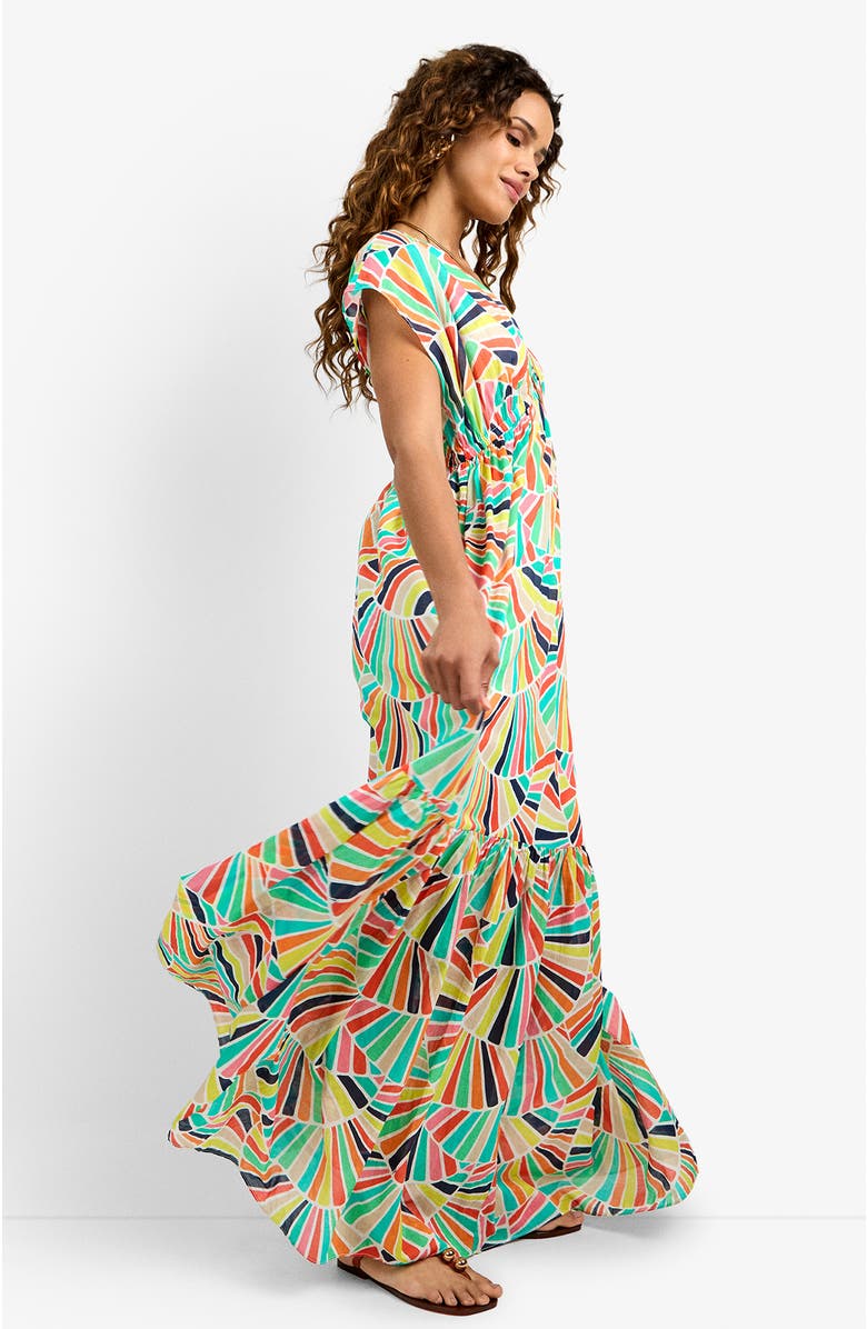 Trina Turk Capecod Printed Dress, Alternate, color, Coppelia