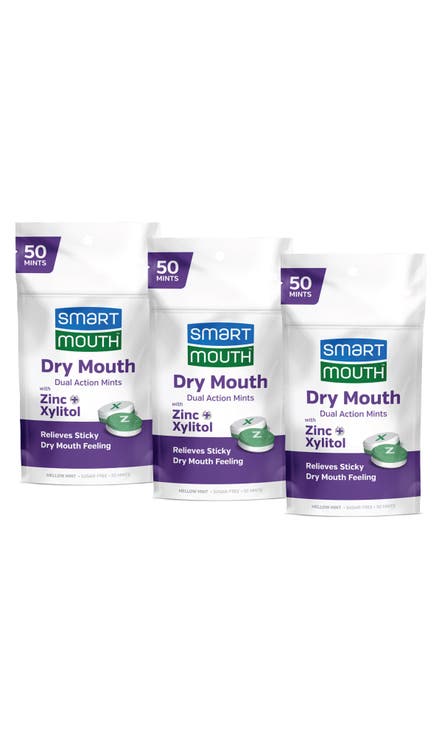 Dry Mouth Dual-Action Sugar-Free Mints 50 Count, 3-Pack