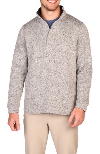 Tailorbyrd Snap Placket Knit Pullover In Gray