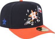New Era Men's New Era Navy/Orange Houston Astros Cartoon A-Frame 59FIFTY Fitted Hat