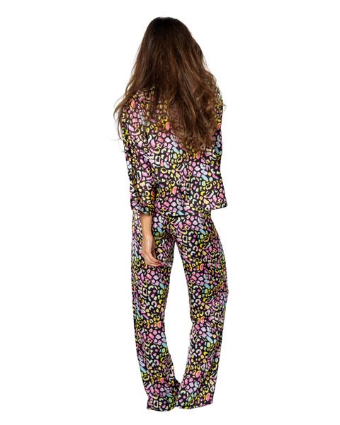 Bright Animal Silky 3/4 Sleeve & Pajama Set