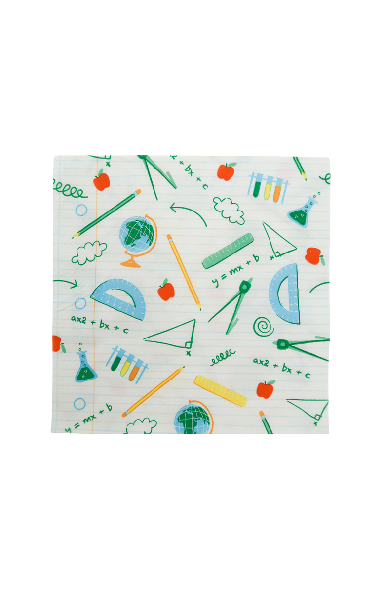 Daydream Society Smarty Pants Subject Large Napkins, Main, color, Assorted Pre-Pack