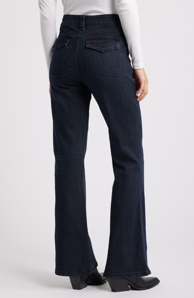 Wit & Wisdom 'Ab'Solution Skyrise Flare Jeans, Alternate, color, Dark Indigo Artisanal