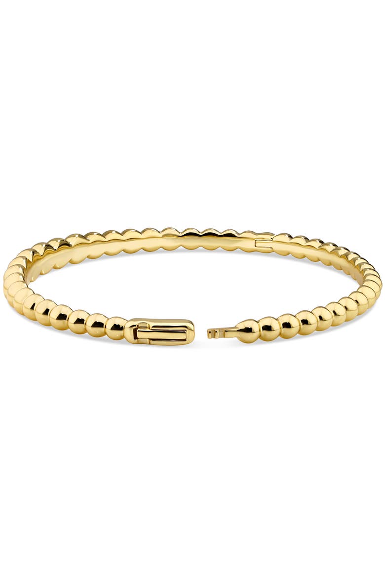 Beaded Ball Bangle Bracelet in Gold Plated Sterling Silver, Alternate, color, Yellow Gold