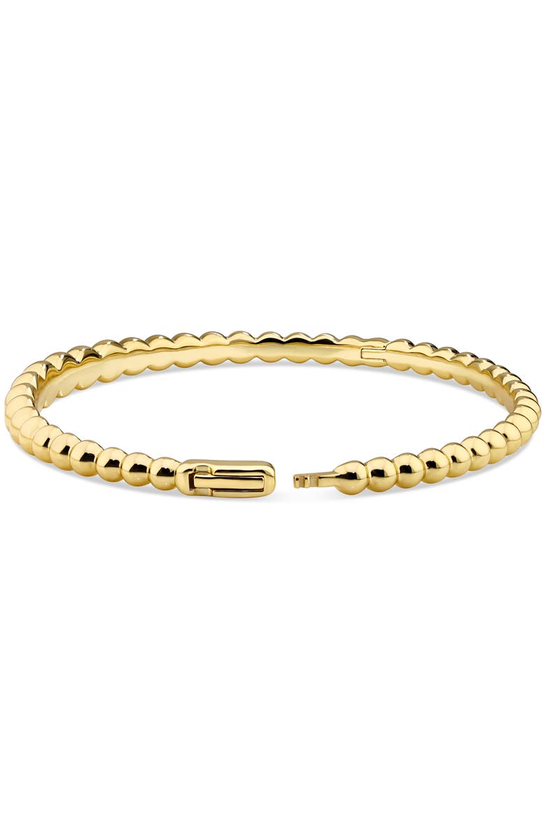 DEVATA Beaded Ball Bangle Bracelet in Gold Plated Sterling Silver, Alternate, color, Yellow Gold