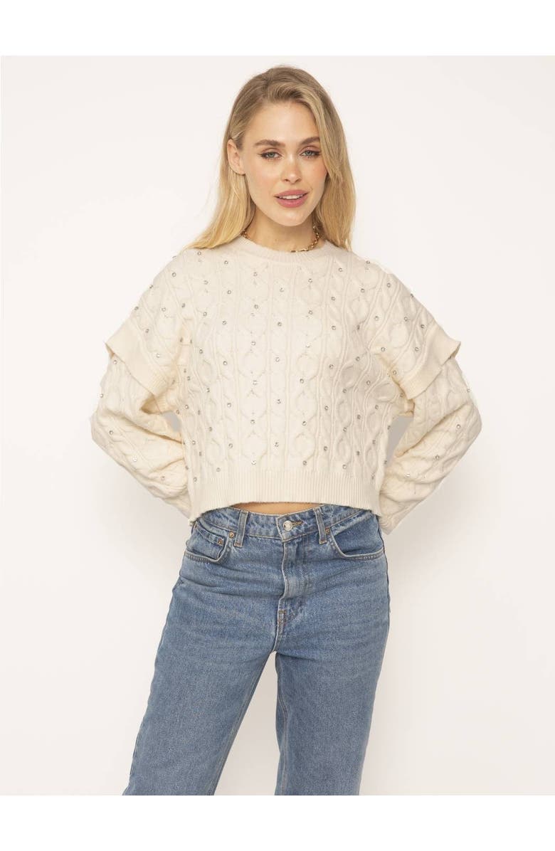 Central Park West Quinn Embellished Crew, Main, color, 