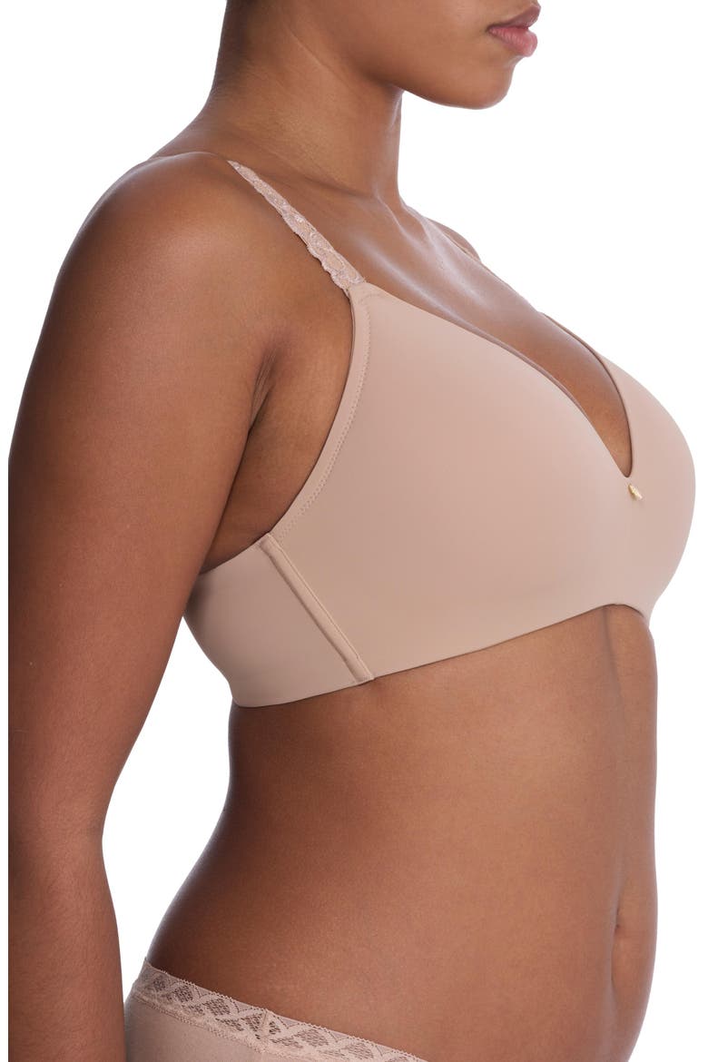 Pure Luxe Wireless T-Shirt Bra, Alternate, color, Cafe
