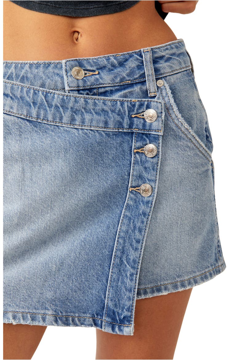 Wynne Denim Skirt, Alternate, color, LIGHT INDIGO