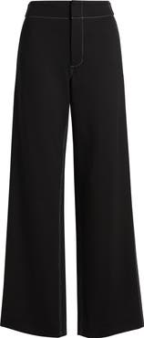 rag & bone Irina Contrast Stitch Straight Leg Ponte Pants
