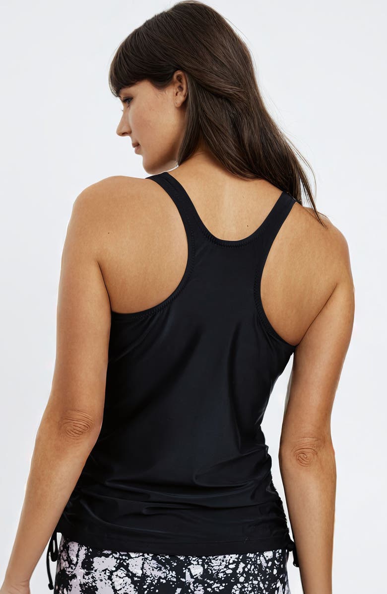 Calypsa Maya Tankini Swim Top With Built-in Bra, Alternate, color, Black