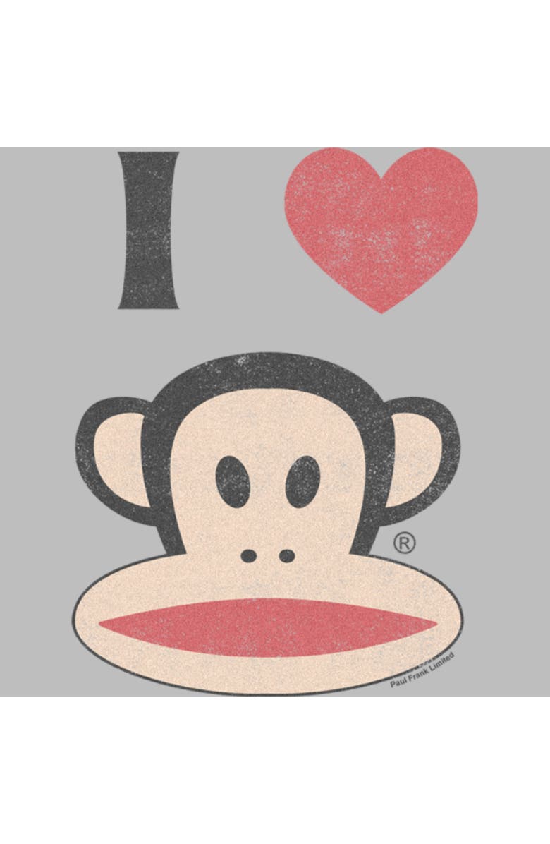 Paul Frank Men's Paul Frank Distressed I Heart Julius Graphic T-Shirt, Alternate, color, Athletic Heather