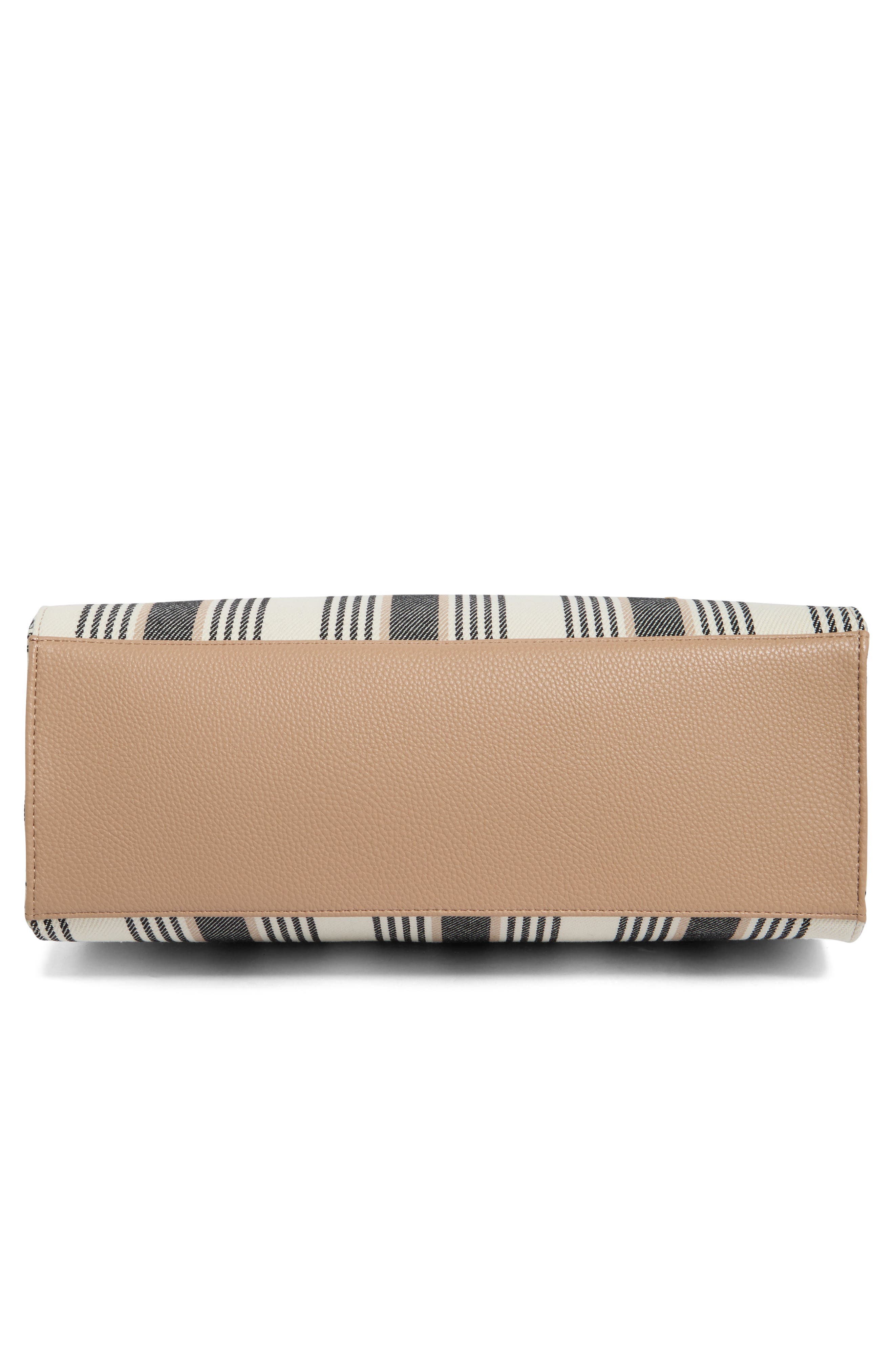 T Tahari Delano Stripe Tote Bag, Alternate, color, Wheat