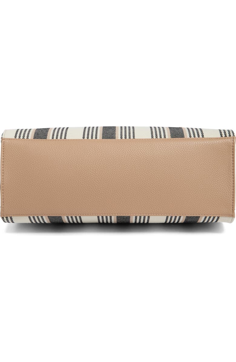 T Tahari Delano Stripe Tote Bag, Alternate, color, Wheat