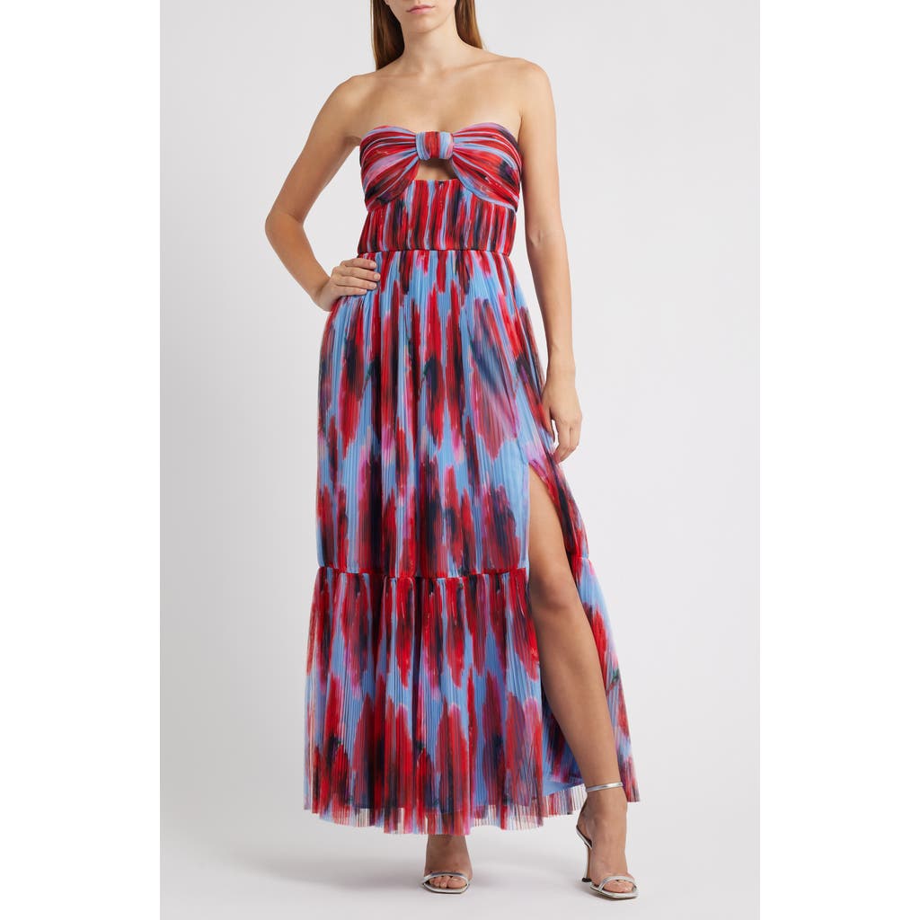 Hutch Bow Front Strapless Maxi Dress in Peri/Red  product