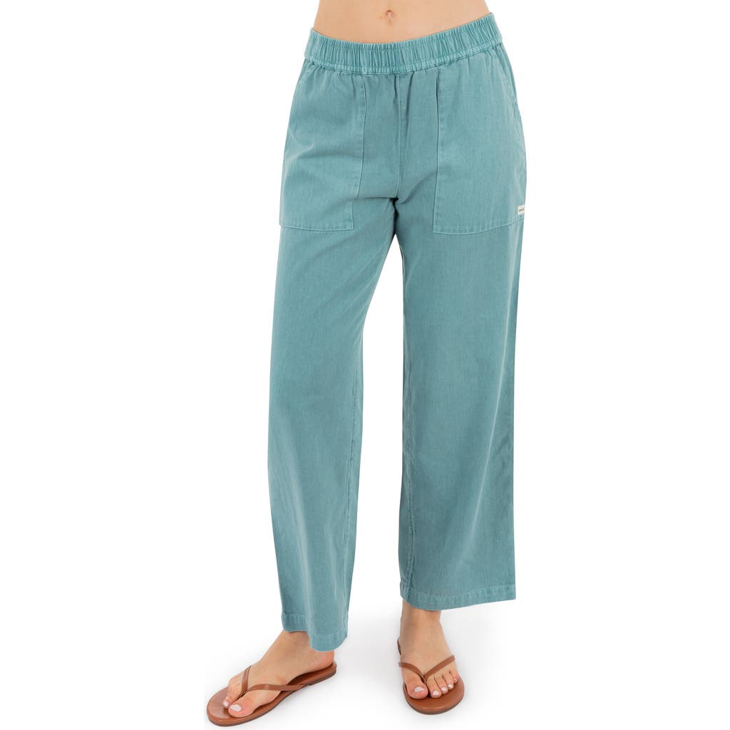 Hurley Wavy Days Wide Leg Pants In Green