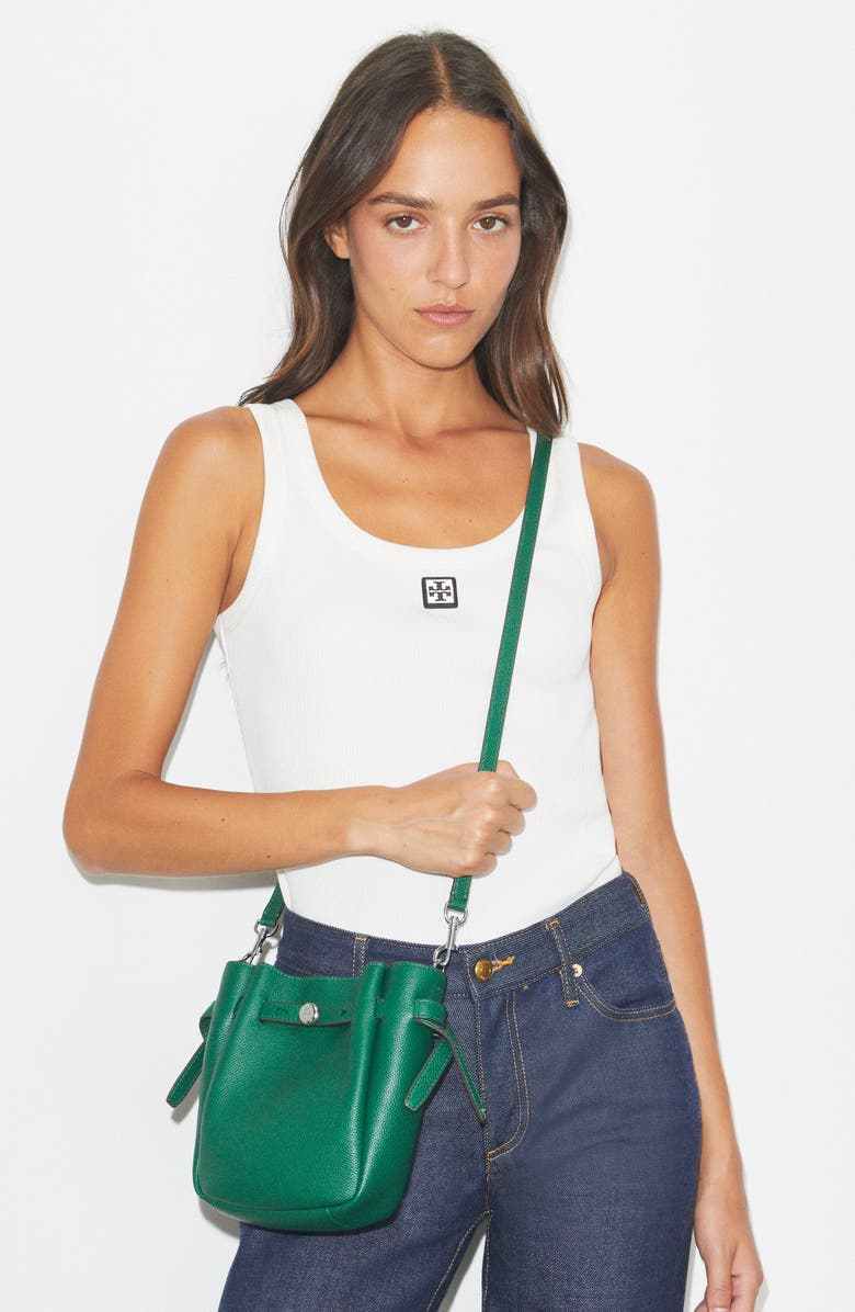 Tory Burch Romy Small Crossbody, Alternate, color, Dark Kale