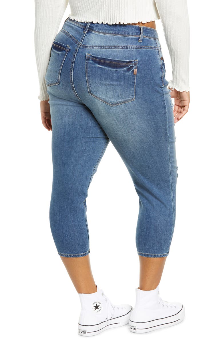 1822 Denim Distressed Capri Jeans, Alternate, color, 