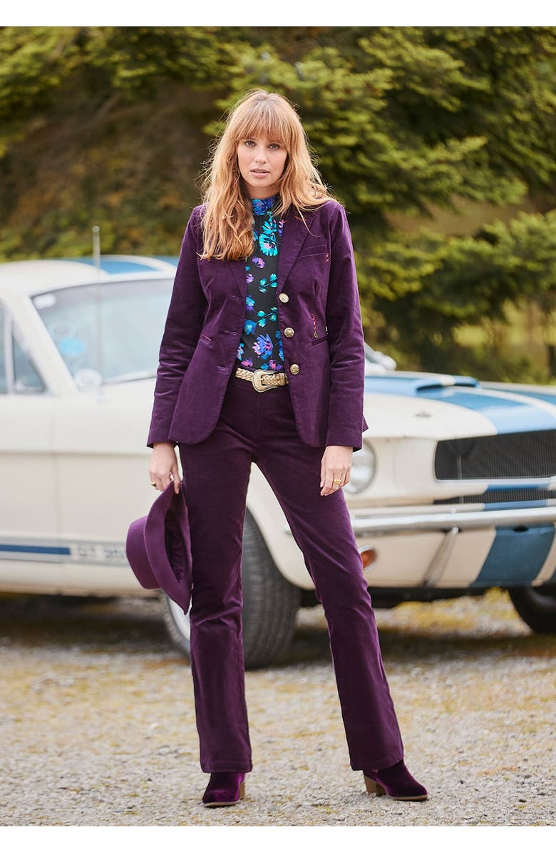 Joe Browns Moleskin Blazer, Alternate, color, Purple Pennant