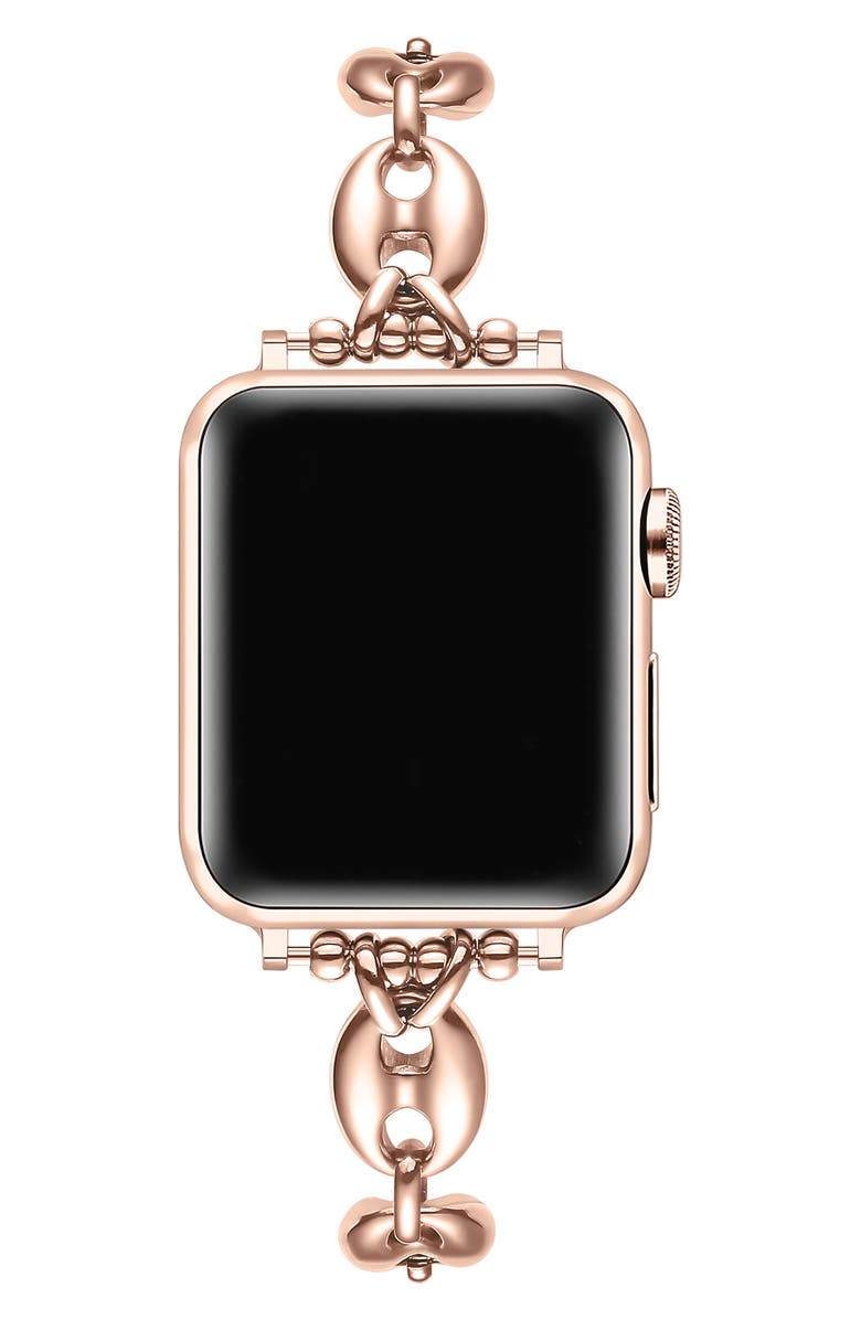 The Posh Tech Poppy Apple Watch<sup>®</sup> Bracelet Watchband, Alternate, color, Gold