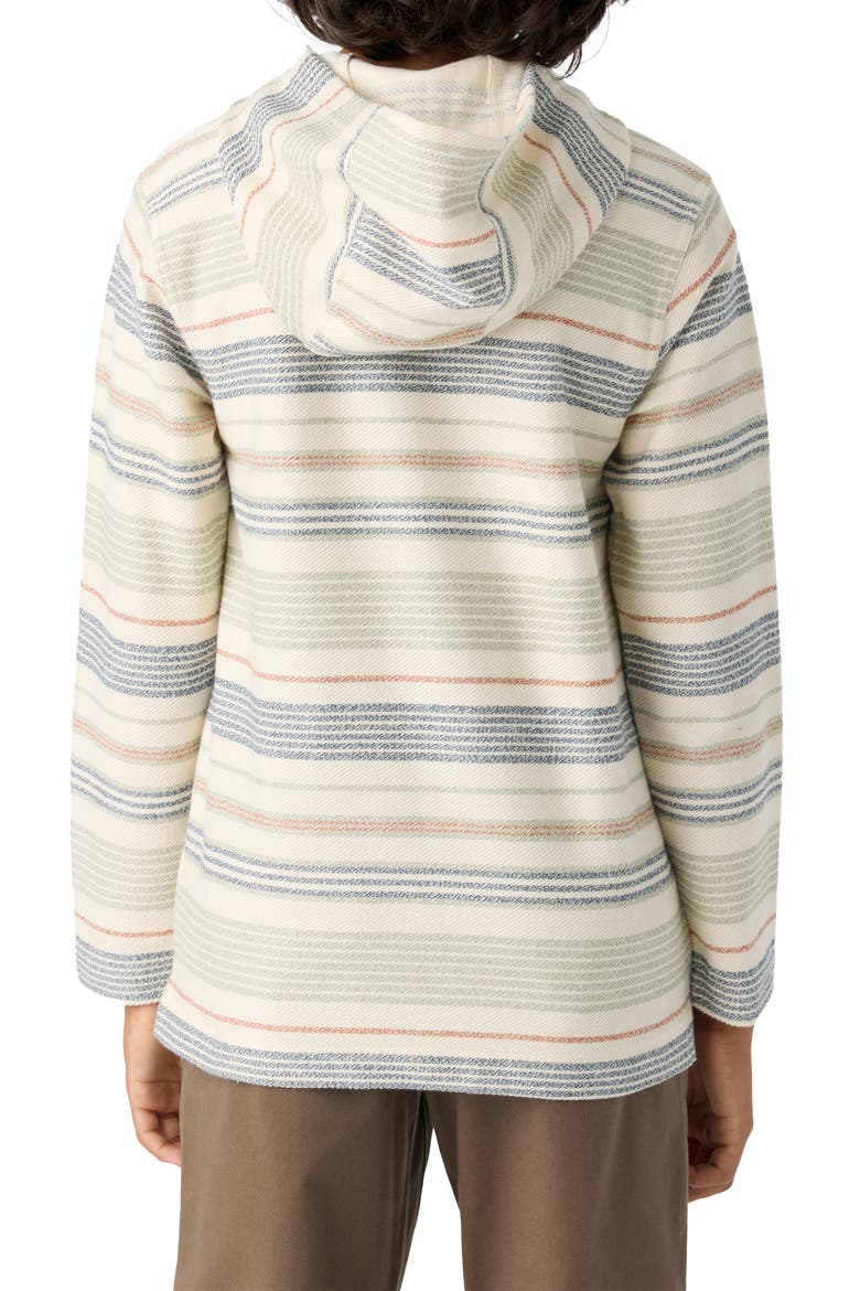Kids' Bavaro Stripe Pullover Hoodie, Alternate, color, CREAM