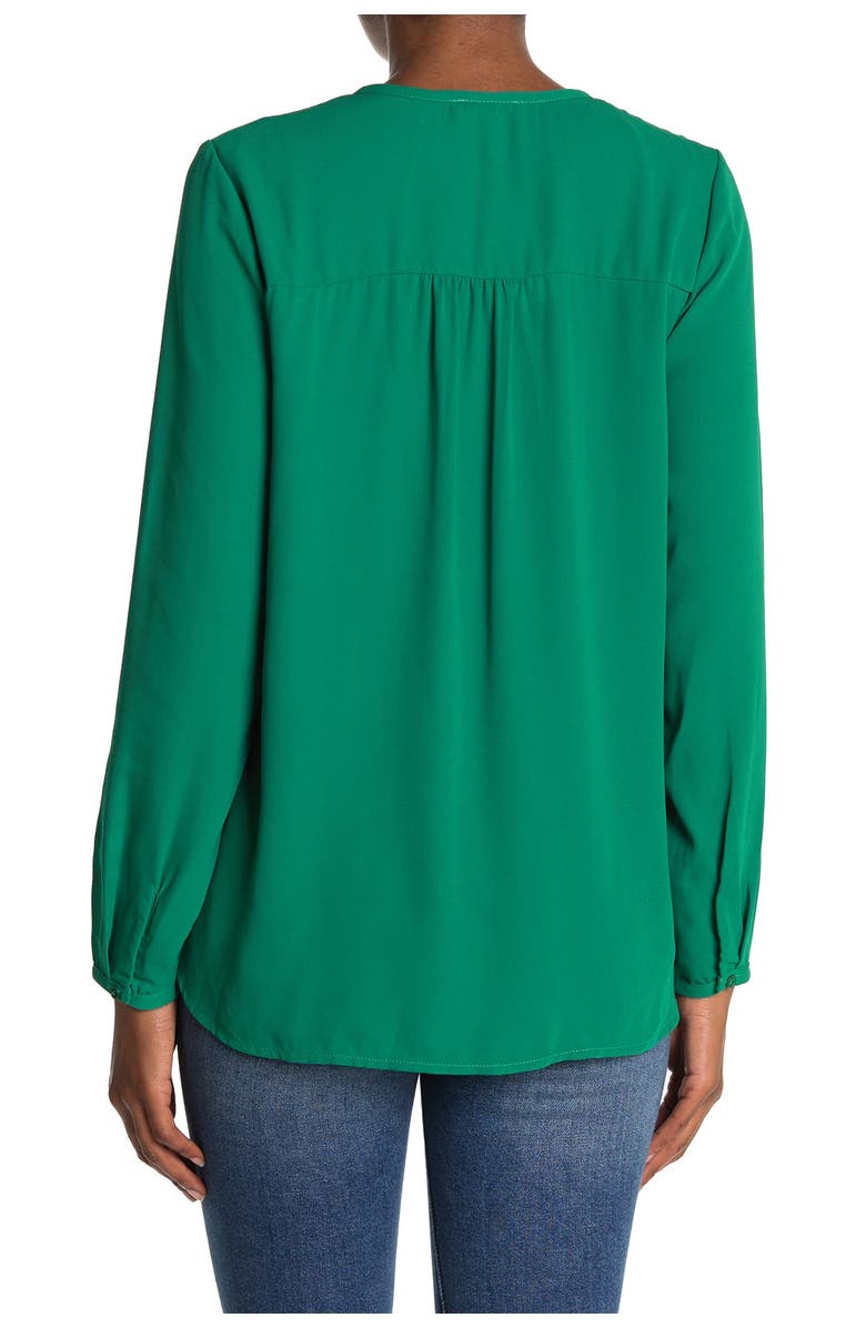 Pleione Long Sleeve V-Neck Blouse, Alternate, color, 