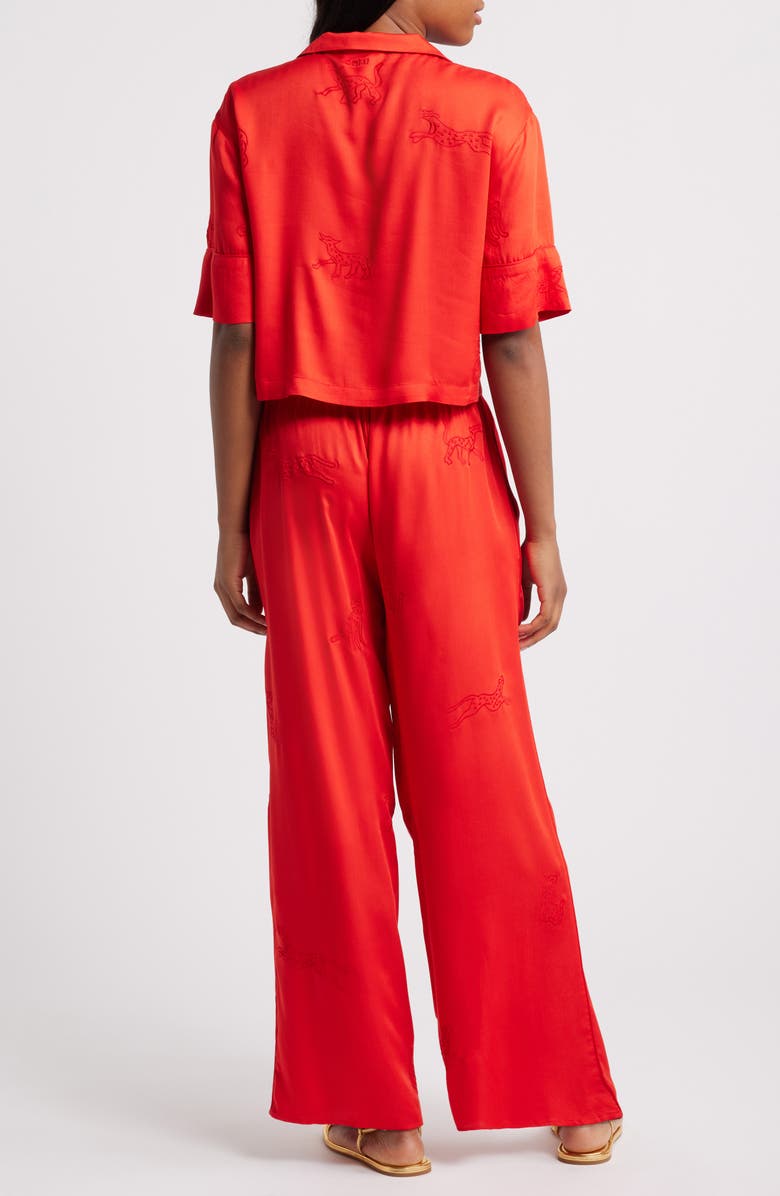 Sani Embroidered Lounge Set, Alternate, color, Red