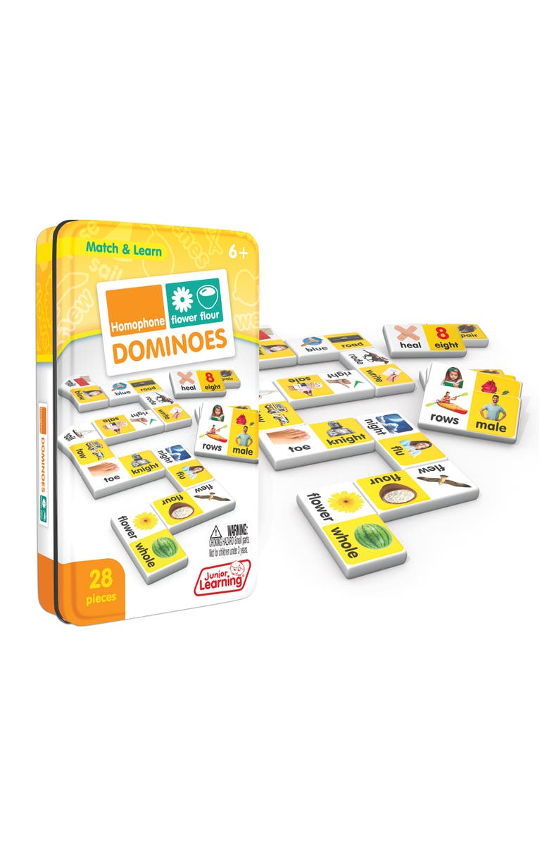 Junior Learning Homophone Dominoes Language Arts, Alternate, color, 
