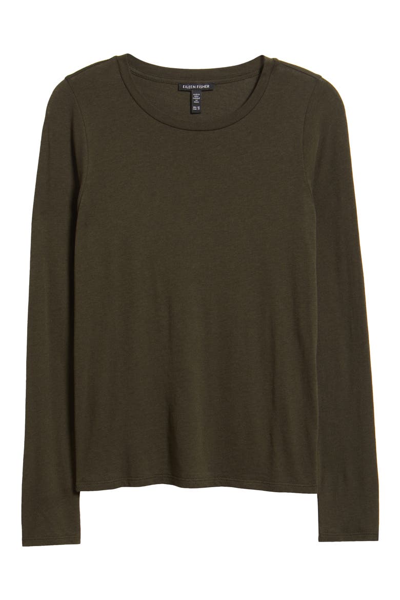 Stretch Organic Cotton Blend T-Shirt, Alternate, color, WOODLAND