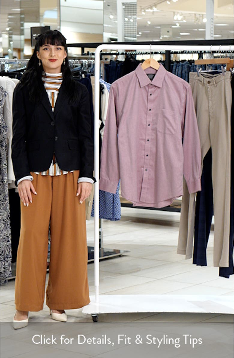 Smartcare<sup>™</sup> Traditional Fit Herringbone Dress Shirt, sales video thumbnail