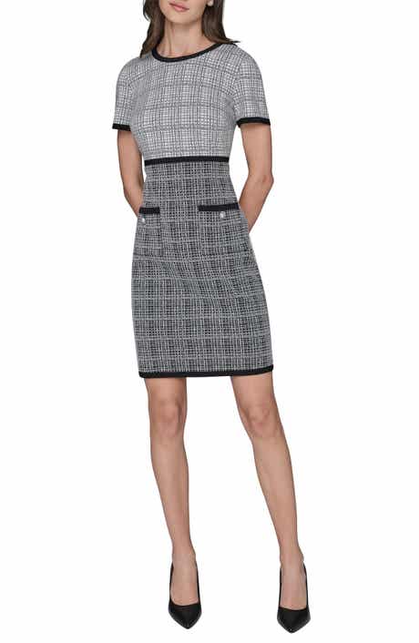 KARL LAGERFELD PARIS Knit Jacquard Dress
