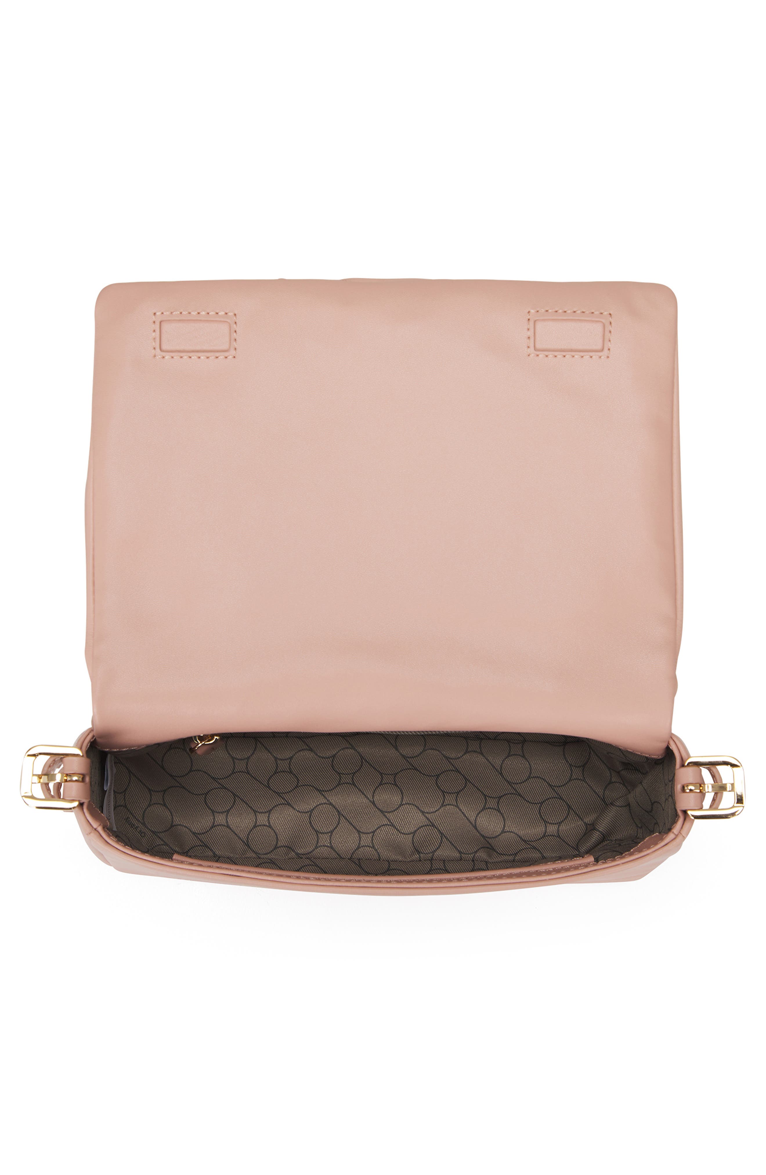 Oryany Bell Pleated Leather Shoulder Bag, Alternate, color, Blush