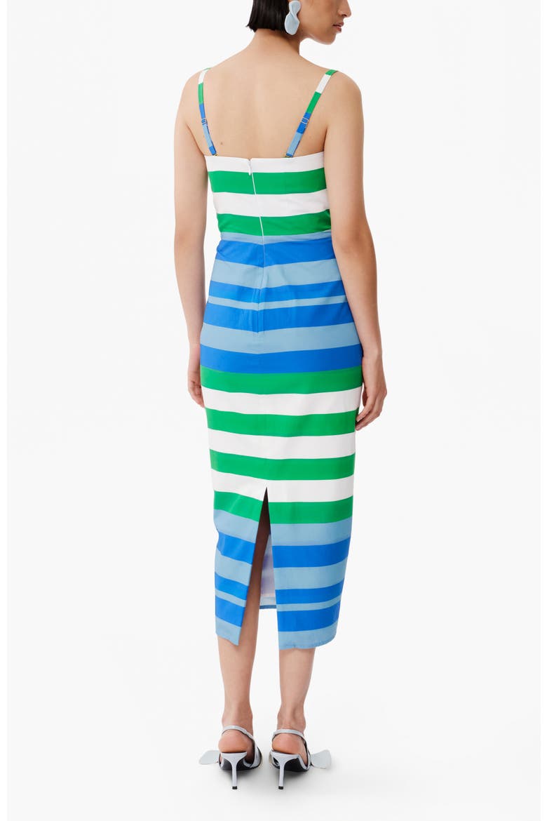 Ally Fitted Cotton Midi Dress, Alternate, color, Costa Verde
