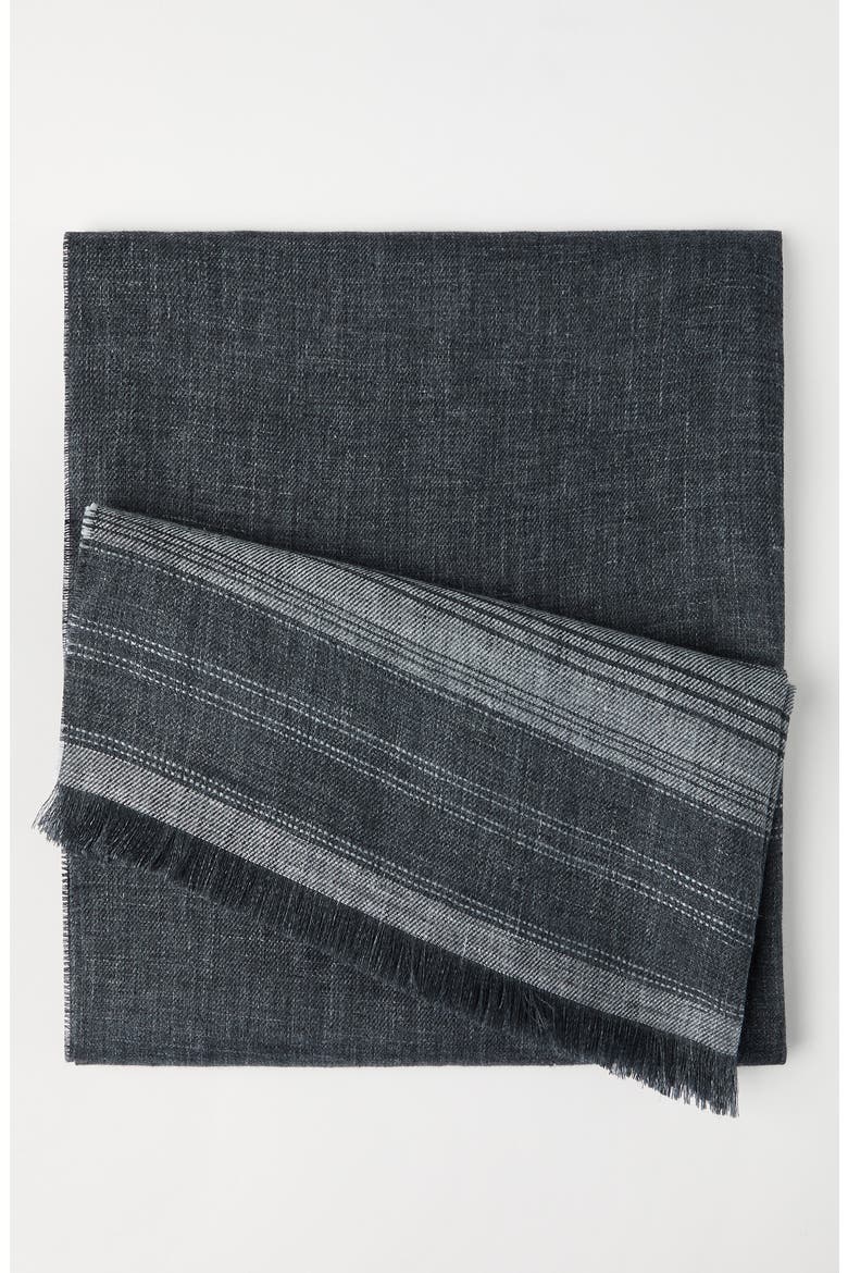 Linen scarf, Alternate, color, Anthracite