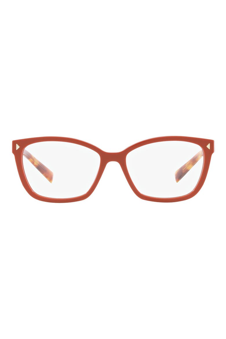 53mm Rectangular Optical Glasses, Main, color, RED