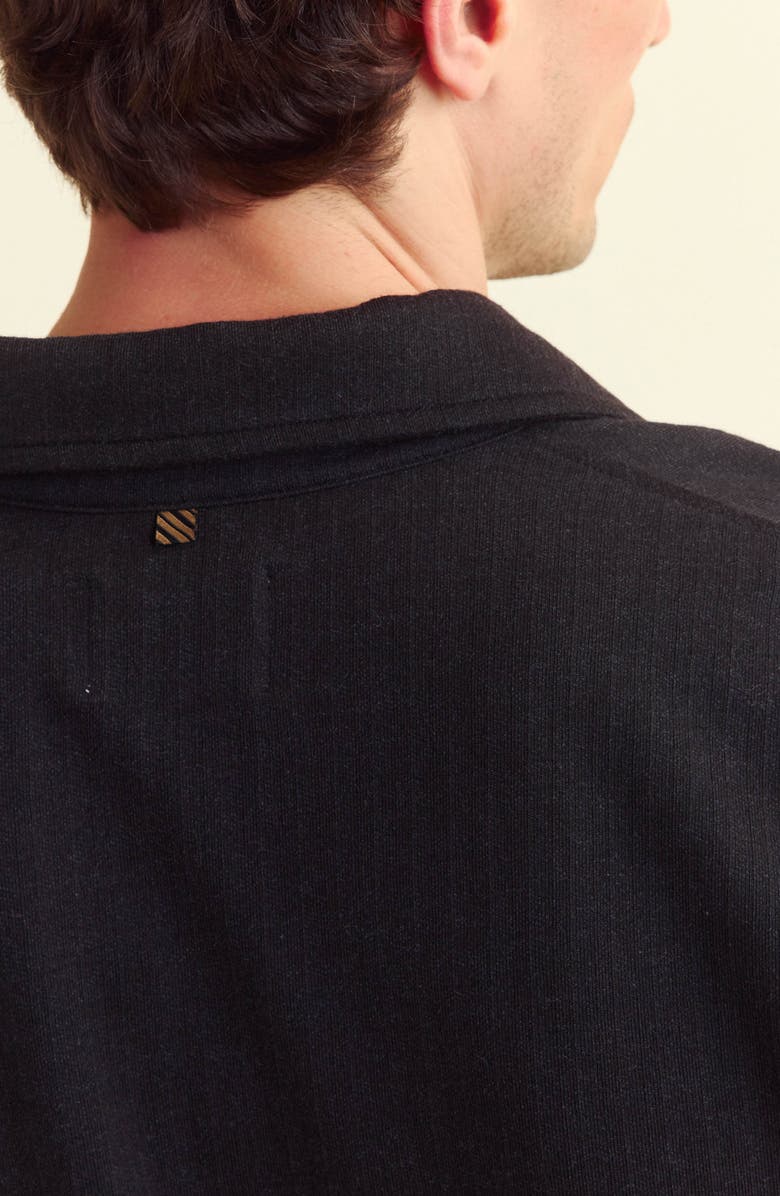 Billy Reid Long Sleeve Textured Stripe Polo, Alternate, color, 