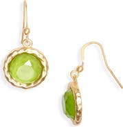 Karine Sultan Round Glass Drop Earrings