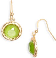 Karine Sultan Round Glass Drop Earrings