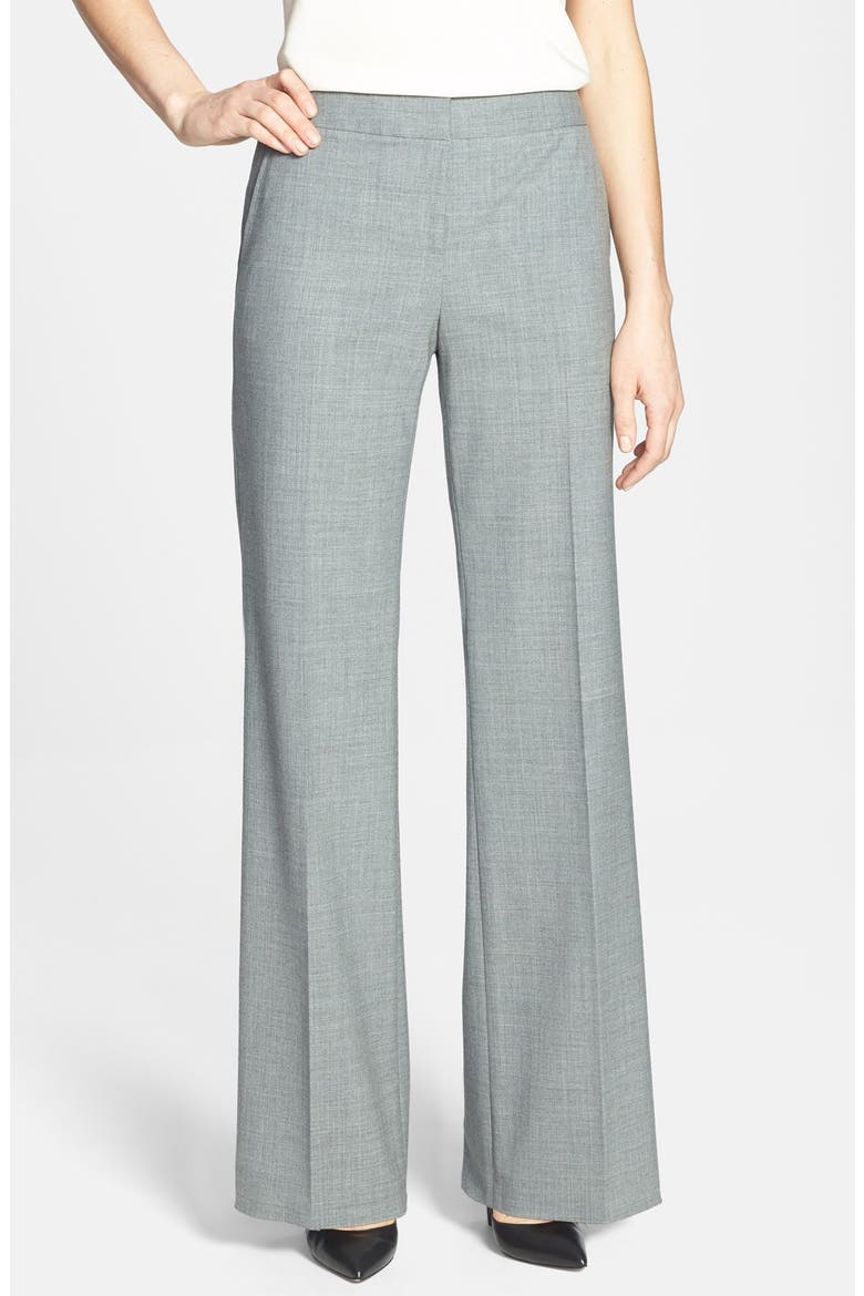 'Delancey' Stretch Wool Pants, Main, color, NICKEL
