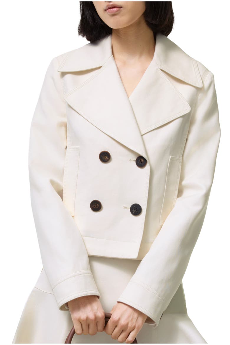 Cropped Cotton Jacket, Main, color, Tundra white